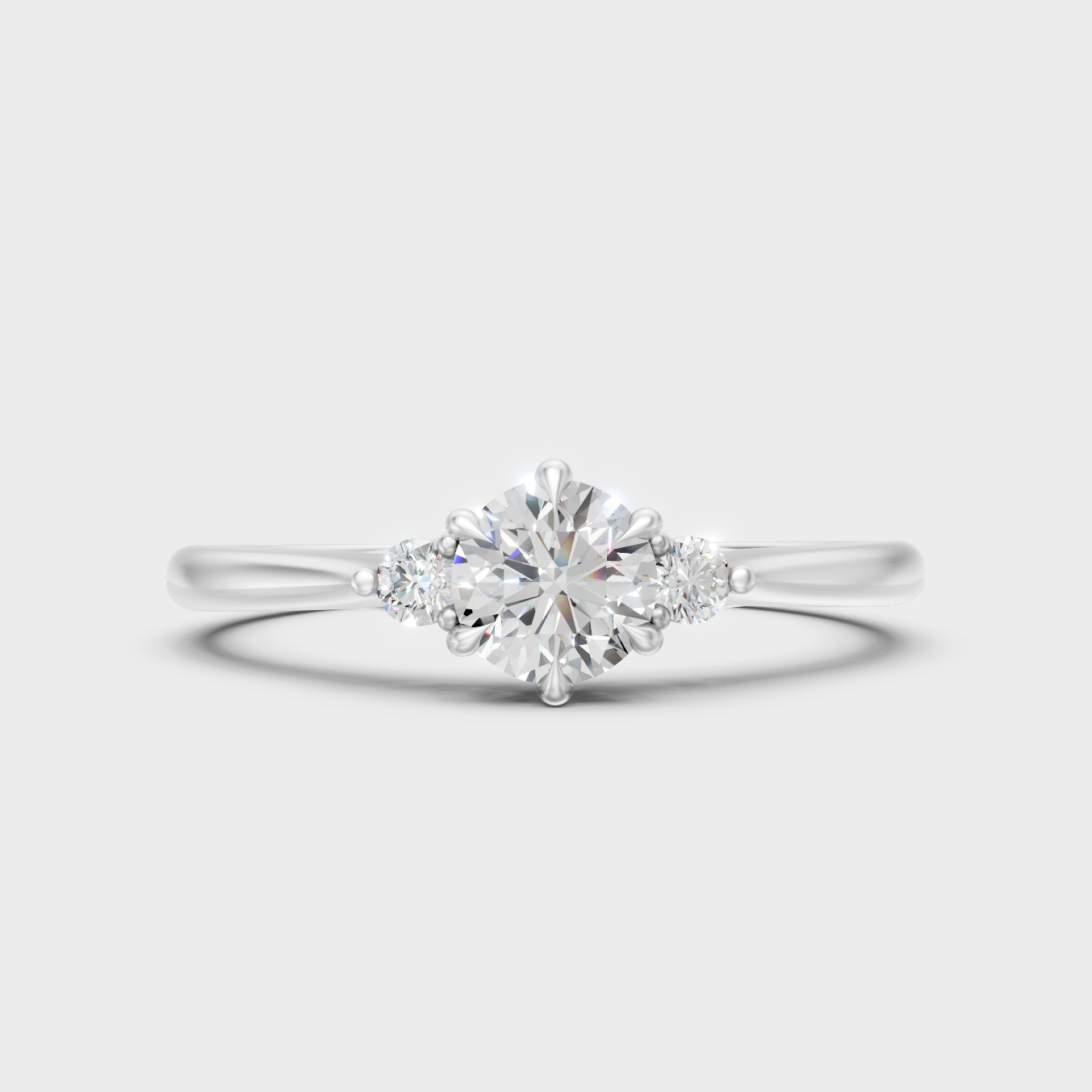 Certified 0.76 Carat Round-Cut Lab-Grown Diamond Solitaire Ring In 14K White Gold